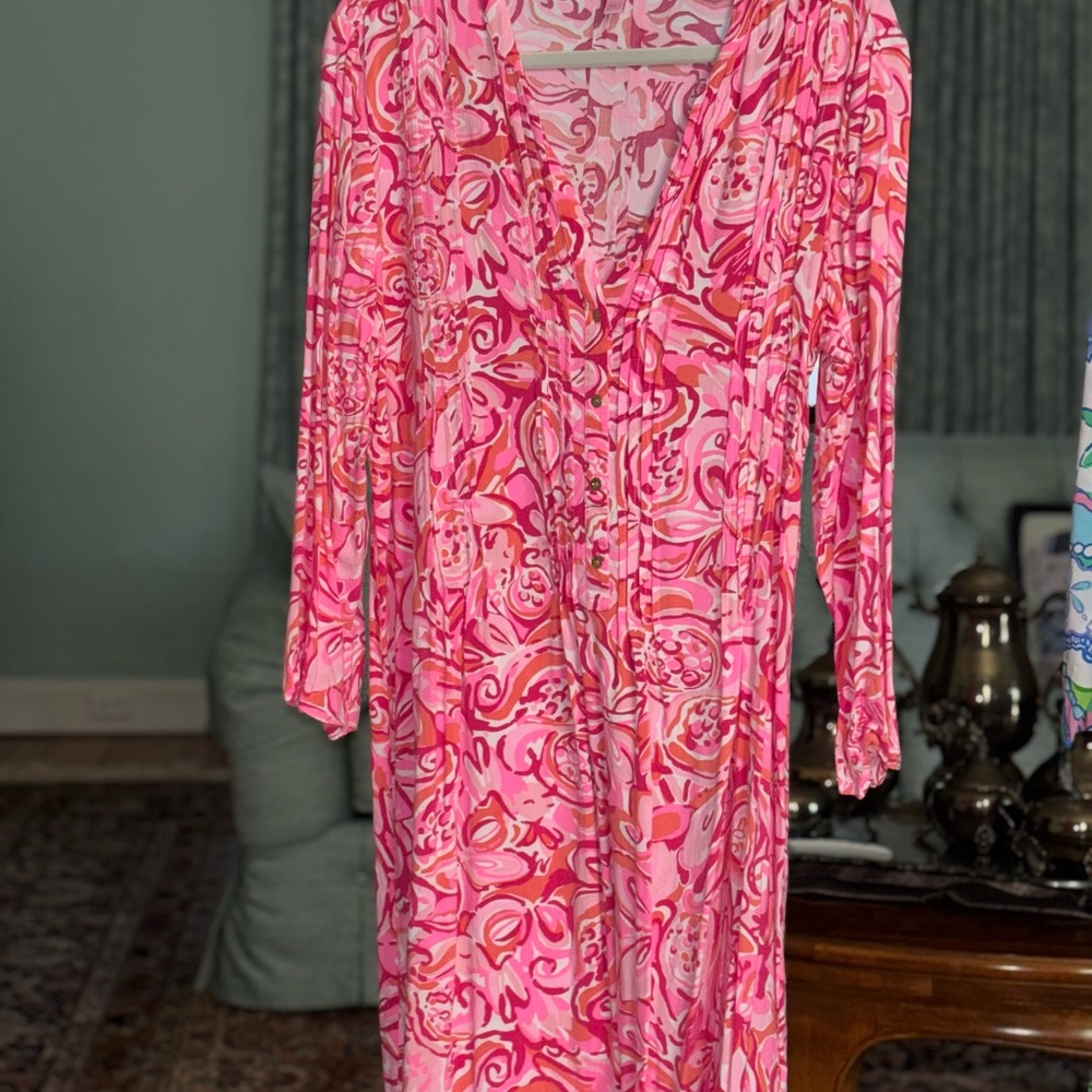 Vibrant Pink Patterned Dress